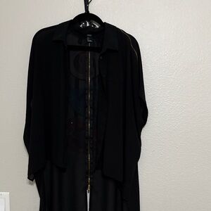 Forever 21 Elegant Black Cape Jacket